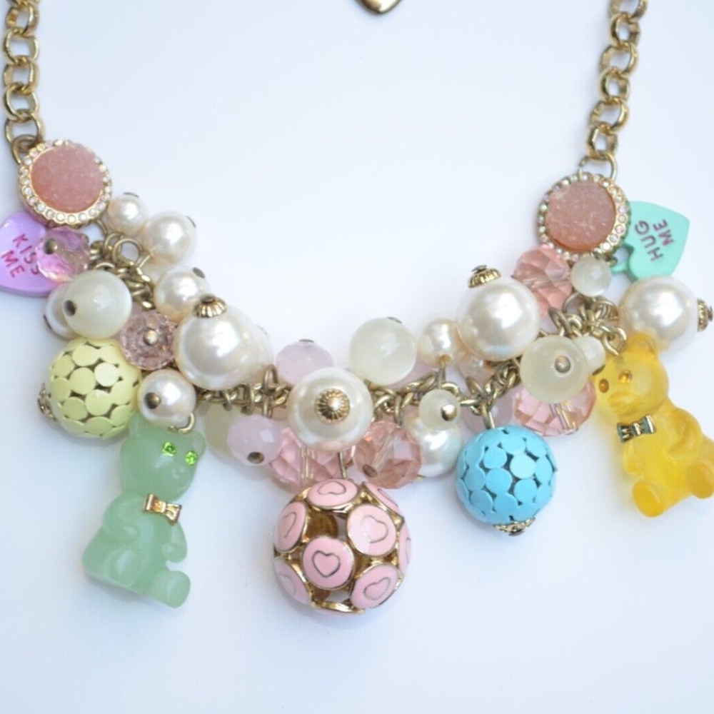 Betsey Johnson Candy Land Gummy Bear Pearl Necklace Rare